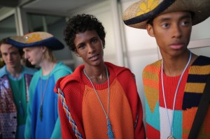 Backstage at Lanvin Men's Spring 2020