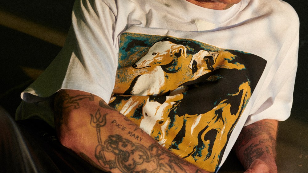 Artist Cali Thornhill Dewitt fronts the images for Trussardi's Archive+Now°3 project by United Standard's Giorgio Di Salvo.