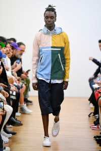 Model on the catwalk