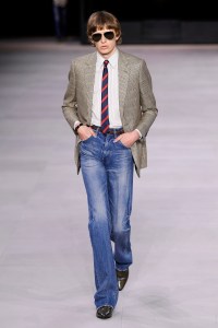 Model on the catwalk