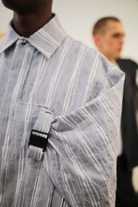 Backstage at Chalayan Men's Spring 2020 photographed in London on 09 June 2019