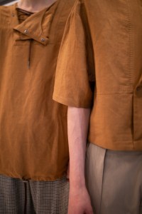 Backstage at Chalayan Men's Spring 2020 photographed in London on 09 June 2019