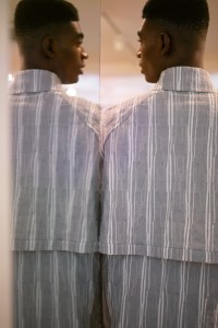 Backstage at Chalayan Men's Spring 2020 photographed in London on 09 June 2019