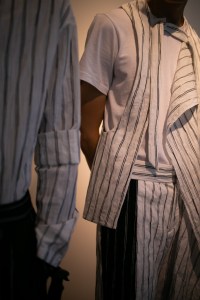 Backstage at Chalayan Men's Spring 2020 photographed in London on 09 June 2019