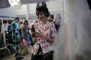 Backstage at Charles Jeffrey Loverboy Men's Spring 2020 photographed in London on 08 June 2019