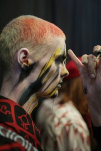Backstage at Charles Jeffrey Loverboy Men's Spring 2020 photographed in London on 08 June 2019