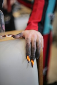 Backstage at Charles Jeffrey Loverboy Men's Spring 2020 photographed in London on 08 June 2019