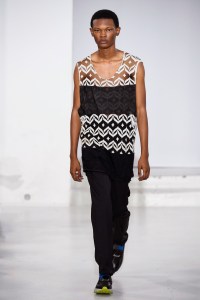 Model on the catwalk
