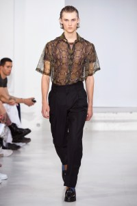 Model on the catwalk