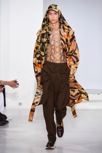 Model on the catwalk