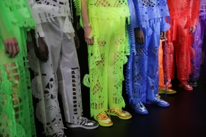 Backstage at Craig Green Men's Spring 2020 photographed in London on 10 June 2019