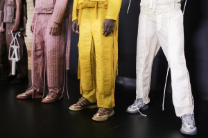 Backstage at Craig Green Men's Spring 2020 photographed in London on 10 June 2019
