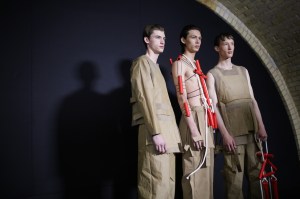Backstage at Craig Green Men's Spring 2020 photographed in London on 10 June 2019
