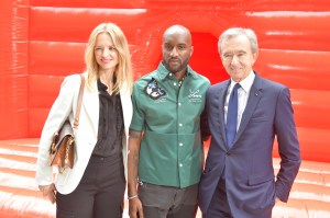 Delphine Arnault, Virgil Abloh and Bernard Arnault