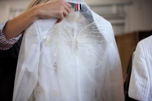 Ephraim Sykes during a Tonys fitting at Thom Browne.
