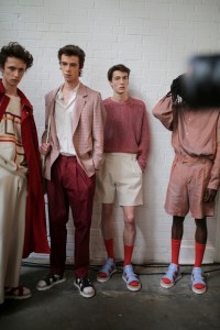 Backstage at E. Tautz  Men's Spring 2020 photographed in London on 08 June 2019