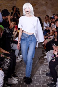 Model on the catwalk