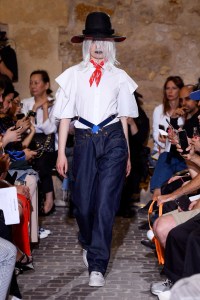 Model on the catwalk