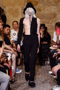 Model on the catwalk