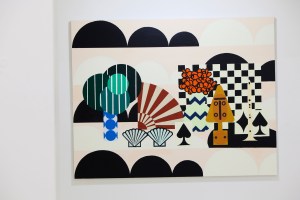 A painting by Farah Atassi.