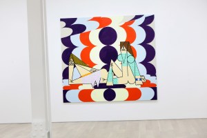 A painting by Farah Atassi.