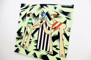 A painting by Farah Atassi.