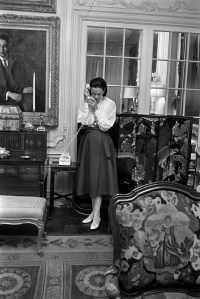 Gloria Vanderbilt talking on the telephone in 1967.