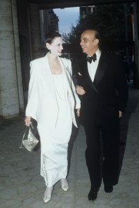 Citation not found; Gloria Vanderbilt and Donald Brooks attend the annual New York City Ballet Spring Gala on June 3, 1983 in New York.