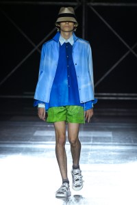 Model on the catwalk