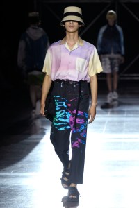 Model on the catwalk