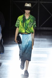 Model on the catwalk