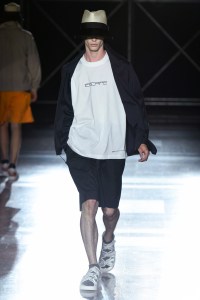 Model on the catwalk