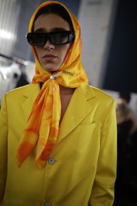 Backstage at Heron Preston Men's Spring 2020