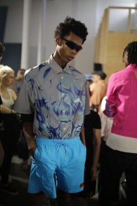 Backstage at Heron Preston Men's Spring 2020