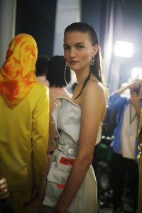 Backstage at Heron Preston Men's Spring 2020