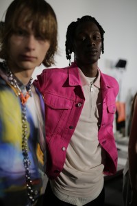 Backstage at Heron Preston Men's Spring 2020