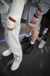 Backstage at Heron Preston Men's Spring 2020