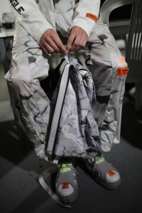 Backstage at Heron Preston Men's Spring 2020