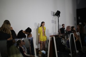Backstage at Heron Preston Men's Spring 2020