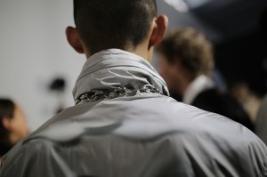 Backstage at Heron Preston Men's Spring 2020