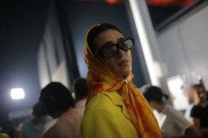 Backstage at Heron Preston Men's Spring 2020