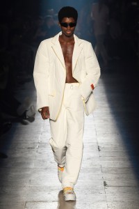 Model on the catwalk
