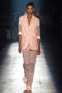 Model on the catwalk