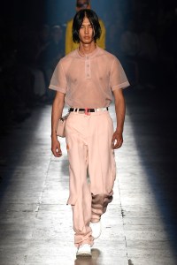 Model on the catwalk