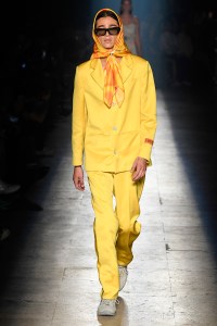 Model on the catwalk