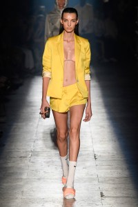 Model on the catwalk