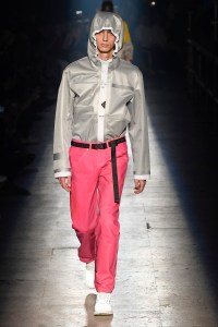 Model on the catwalk