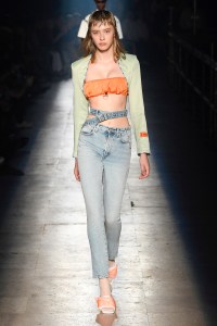 Model on the catwalk