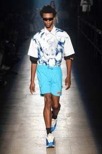 Model on the catwalk