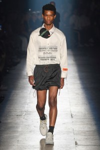 Model on the catwalk